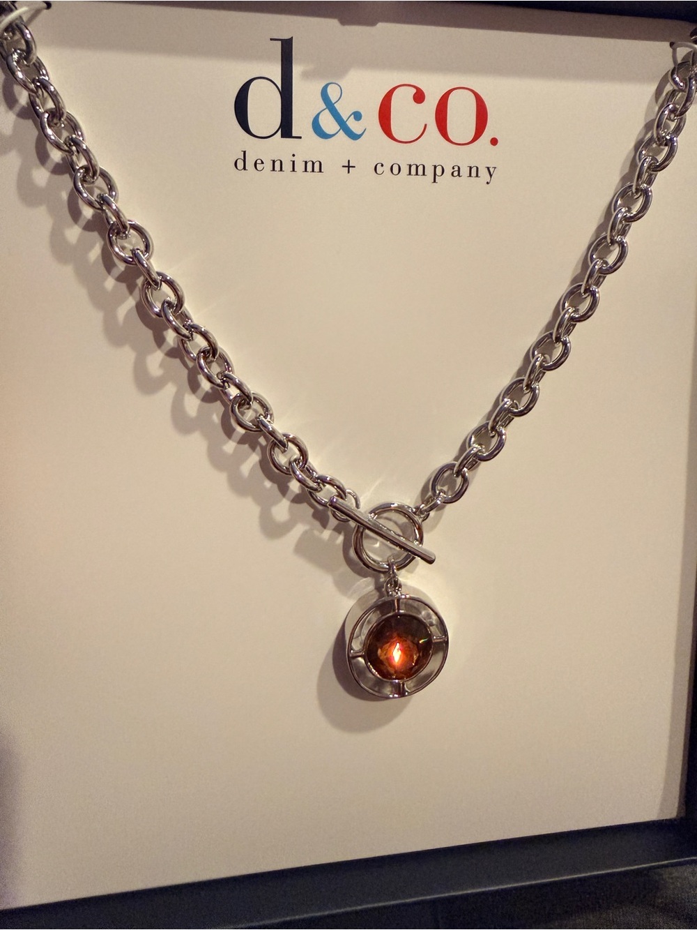 New Denim & Co. Silver Tone Rolo Chain Necklace